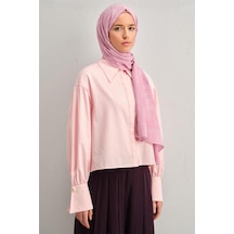 Armine Tencel İpek Kaligrafi Desen Şal 32110 Pembe