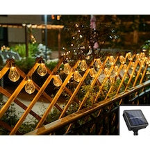 Güneş Enerjili Led 20 Ampullü Bahçe Led Işık Zinciri Dekoratif Dış Mekan Aydınlatma 3 Metre 8 Mod 1