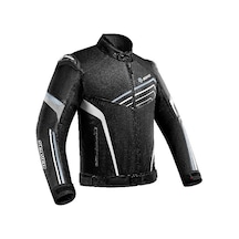 Motoanl Motosiklet Montu Full Korumalı 4 Mevsim Maxdura Kumaş Ve Pu Deri Motor Mont Black Edt