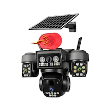 Onqam On4-wıfı Solar Güvenlik Kamerası 3 Lens 3mp - 3 Kameralı Akıllı Dış Mekan Kamera
