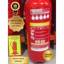 12 Kg Foam Köpüklü Yangın Söndürme Tüpü 3m N95 Maske Askı Aparatı Kullanma Talimatı Ve Fosforlu Levha Dahil
