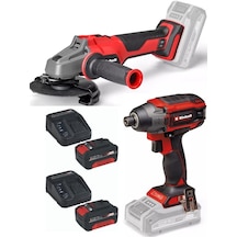 Einhell TP-CI 18/220 Li Bl Vidalama + Axxio 18/115 Q Avuç Taşlama + 2x4.0AH Kömürsüz Set