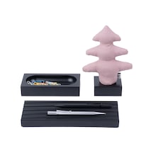 Kayigo Woody Siyah Üçlü Ofis Seti - Pembe Çam