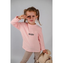 Kreş İçin Yumuşak Uzun Kollu Tişört 252743458 Pembe