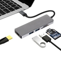 Type-C Hdmı 4K Usb 3.0 Sd Tf Kart Okuyucu Kablo Adaptör Çoklayıcı