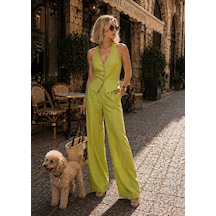 Lime Verde Aura Takım Yelek Pantolon Set - Yeşil - S - St01129-yeşil-s