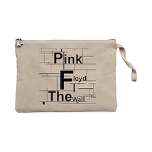 Pink Floyd The Wall Krem Clutch Astarlı Cüzdan / El Çantası Krem