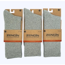 Dikişsiz 3'lü Havlu Erkek Soket Çorap 3420 G Grı