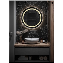 Nuun Dekor 60cm Günışığı Ledli Kumlamalı Banyo Lavabo Ofis Makyaj Kuaför Aynası - Trafolu
