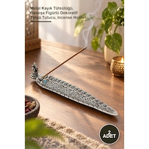 2 Adet Metal Kayık Ganeşa Tütsülük Metal Kayık Tütsülüğü, Ganeşa Figürlü Dekoratif Tütsü Tutucu, Incense Holder
