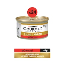 Purina Gourmet Gold Kıyılmış Sığır Etli Konserve Yetişkin Kedi Maması 24 x 85 G