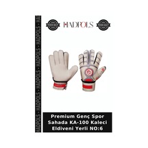 Premium Genç Spor Sahada Ka-100 Kaleci Eldiveni Yerli No:6 Çok Renkli
