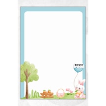 A5 Tavşan Bloknot Çizgisiz Defter - 50 Yaprak - Memopad - Notepad - Not Defteri - Not Kağıdı Çok Renkli Çok Renkli