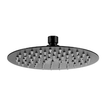 Fause Tepe Duş Başlığı Oval Slim 304 Metal Ø20 Cm Siyah Ktd105-b Mat Siyah