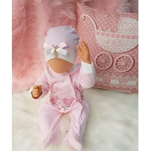 Candys Bebe Kız Bebek Tulum Pembe Beyaz Pembe