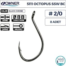 Owner 5111 Octopus Ssw Delikli İğne Siyah 2/0 8 Adet