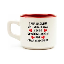 Sevgilime Aşığım Diye Cevap Vereceksin Beyaz Venüs Kupa - Hediye Seramik Kupa Beyaz - Çok Renkli