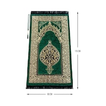 Lüks Osmanlı Şönil Seccade Tesbih Hediyeli Yeşil