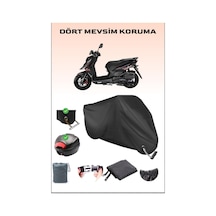 Siyah Sym Crox 125 Için Arka Çanta Ve Kilit Uyumlu Motosiklet Branda, Güvenli