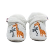 Funny Baby Nakışlı Cıtlı Rahat Panduf Esnek Ergonomik Yumuşacık Taban Özel Tasarım Organik Rahat Hava Alır Yüzey - Ekru