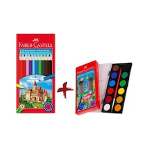 Faber-Castell Faber Castell 12'li Tam Boy Kuru Boya ve 12'li Küçü