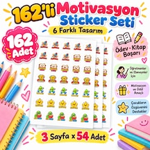 162 Adet Öğretmen Motivasyon Ve Ödül Sticker Seti 6 Farklı Tasarım Öğrenci Başarı Etiketi Çok Renkli