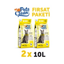 Pets Clean Kedi Kumu Natural Kokusuz 10lt 2li