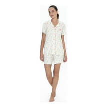 U.S. Polo Assn. U.s. Polo Assn. U.s Polo Assn. 20081 Kadın Kısa Kollu Şortlu Gömlek Pijama Takım-ekru-belirtilmemiş-l Çok renkli