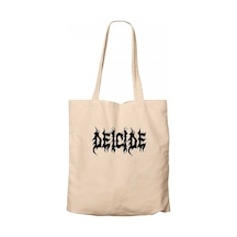 Deicide Logo Krem Kanvas Bez Çanta Krem