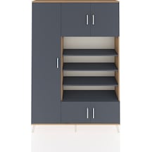Arges Dolap 10 Raflı 5 Kapaklı 132x30x195 Çam-antrasit/antrasit Çam Arges Dolap 10 Raflı 5 Kapaklı 132x30x195 Çam-antrasit/antrasit Çam