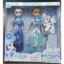 Karlar Ülkesi Frozen Şarkı Söyleyen Elsa Ve Anna 2'Li Bebek Sesli