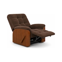 Smarto Relax Ticino Manuel Mekanizmalı Ayak Uzatmalı Ahşap Yan Panelli Polyester Tv Koltuğu Baba Koltuğu Kahverengi