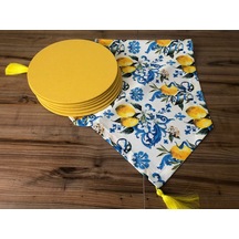 Limon Desenli Runner & Sarı Renk Supla Çok Renkli