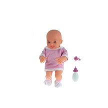 Oyuncak Bebek Roza Yeni Doğan Biberonlu Emzikli Et Bebek 25 Cm