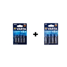 Varta Longlife Power 4906 AA Kalem Pil 4'lü + Longlife Power 4903 AAA İnce Pil 4'lü