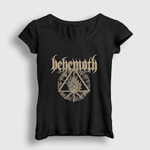 Presmono Kadın Fire Behemoth T-shirt Siyah
