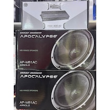 Apocalypse Ap-m81ac 20cm İki Takım Midrange 600wat Mba-400.4 4x400rms