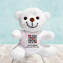 Kişiye Özel Baskılı Peluş Beyaz Ayı