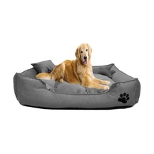 Ayrex Büyük Boy Köpek Yatağı, Gri Renk, Çıkarılabilir Yastıklı, 90x70 Cm