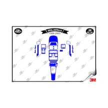 Opel Astra G 1998-2003 Torpido Konsol Trim Göğüs Maun Kaplama Set 25 Parça Mavi