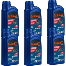 Lubex Rapidus 15W-50 1 L 4 Zamanlı Motosiklet Yağı (6 Adet)