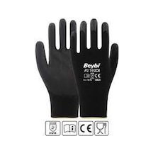 Beybi Poliüretan Kaplı Pu Touch Eldiven Siyah 10/Xl