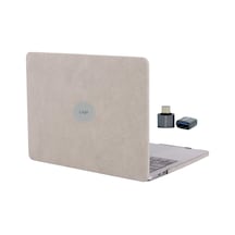Macbook Air M1 Kılıfı A2337 Uyumlu 13.3 İnç Premium Süet Dokulu Kumaş Kaplama Hard Case A2179 A1932 Soft Touch Sert Koruyucu Kapak Çizilme Darbe Koruma Gri Belirtilmemiş