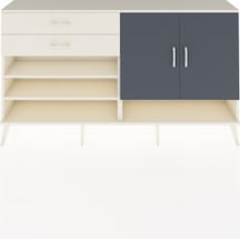 Arges Konsol 4 Raflı 2 Çekmeceli 2 Kapaklı 176x30x99 Aytaşı-antrasit/aytaşı Antrasıt/aytası - Aytası