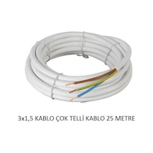 3X1.5 Ttr Kablo İzolasyonlu 25 Metre