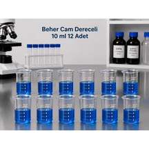Beher Cam Dereceli 10 Ml 12 Adet