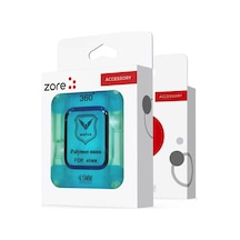 Apple Uyumlu  Watch 7 45 MM - Ekran Koruyucu Kavisli Polymer Nano Ekran Koruyucu + Kolay Uygulama Aparatlı - Şeffaf