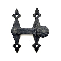 Antika Tarz Dekoratif Pirinç Kapı, Pencere Mandalı - 82x65 Mm, Oksit Tg-v 3524