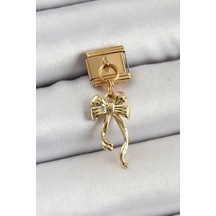 316l Çelik Sallantılı Uzun Fiyonk Model Gold Renk Nomination Charm Çok Renkli
