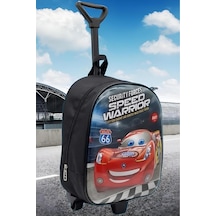 Tezzgelsin Anaokulu Çocuk Action Cars Yarış Araba 5d Baskılı Çekçekli Tekerli Kreş Okul Çantası Sırt Çantası Kirmizi